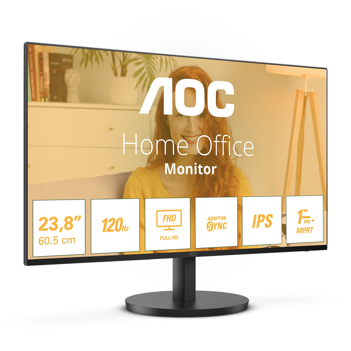 Monitor PC 60,5 cm (23,8") AOC 24B3HA2, Full HD, 120Hz Negro-6