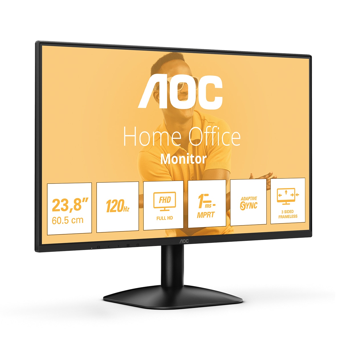Monitor PC 60,5 cm (23,8") AOC 24B31H, Full HD, 120Hz Negro-2