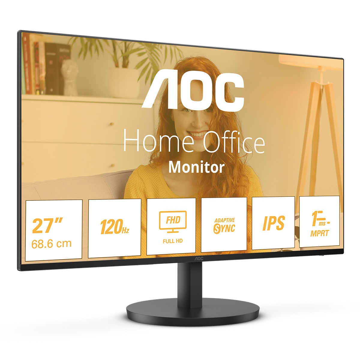 Monitor PC 68,6 cm (27") AOC 27B3HA2, Full HD, 100Hz Negro-6