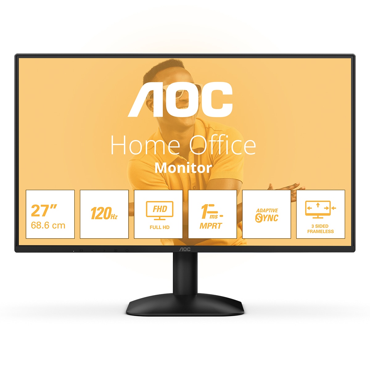 Monitor PC 68,6 cm (27") AOC 27B31H, Full HD, 120Hz - Negro Negro-1