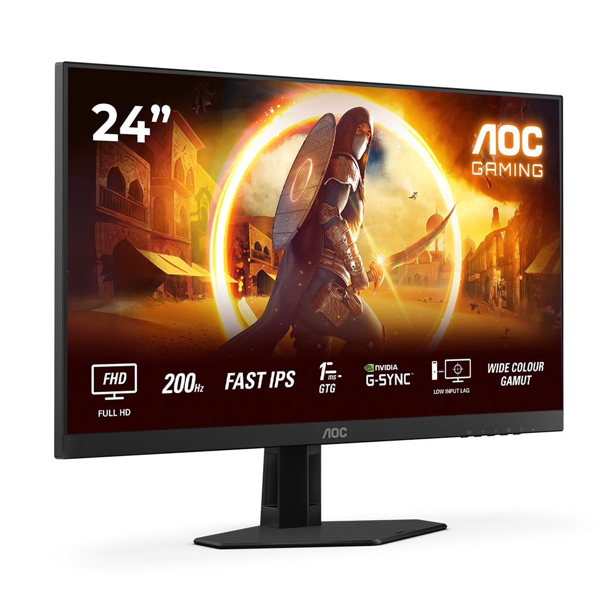 Monitor PC 60,5 cm (23,8") AOC 24G4HRE, Full HD, 200Hz - Negro Negro-4