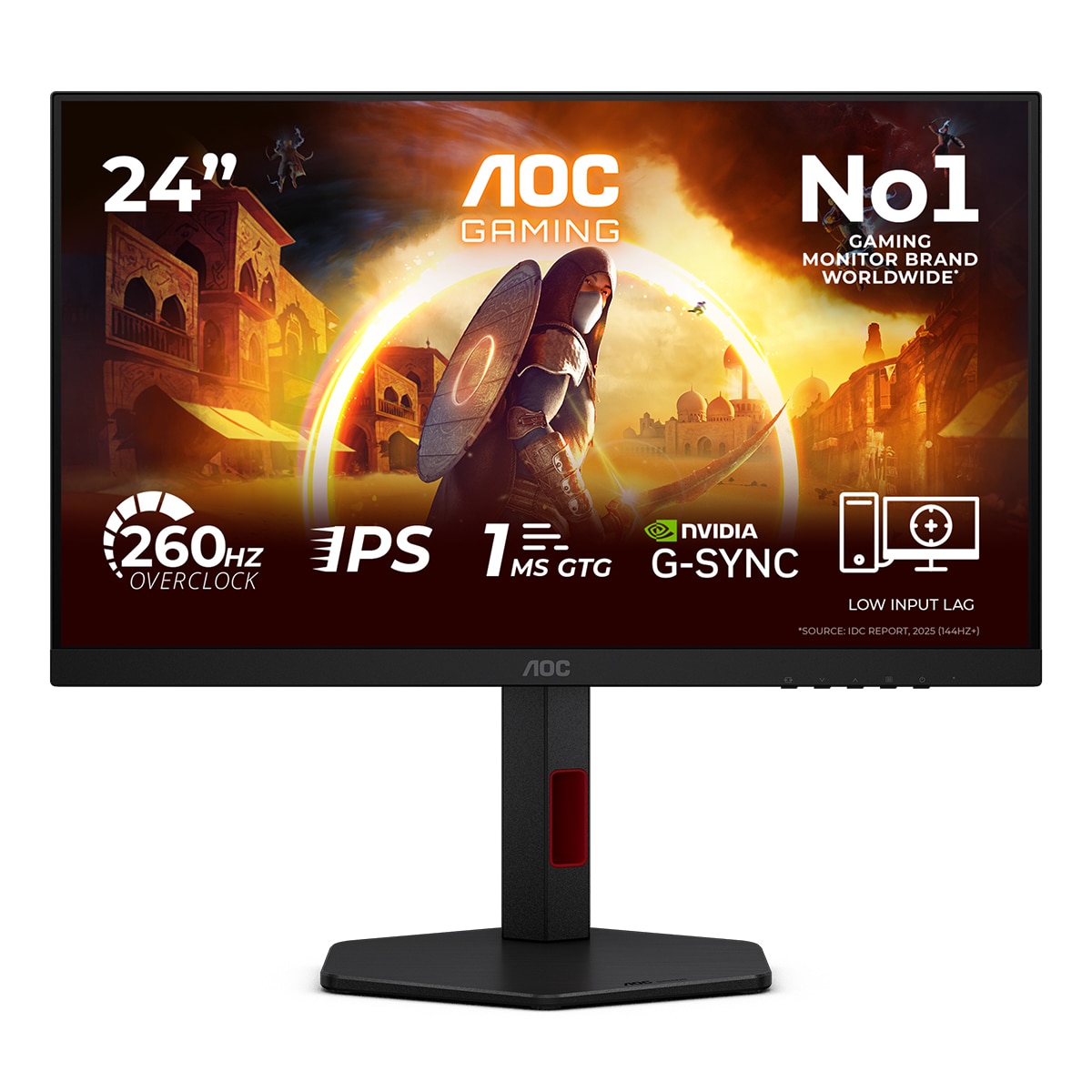 Monitor PC 60,5 cm (23,8") AOC 24G4ZR, Full HD, 260Hz - Negro Negro-1