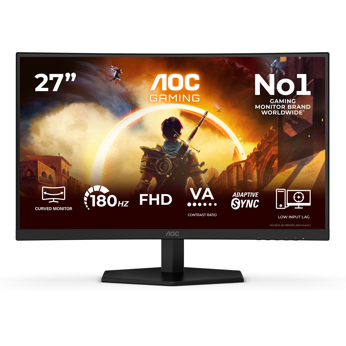 Monitor PC curvo 68,58 cm (27") AOC C27G42FE, Full HD, 180Hz - Negro Negro-1