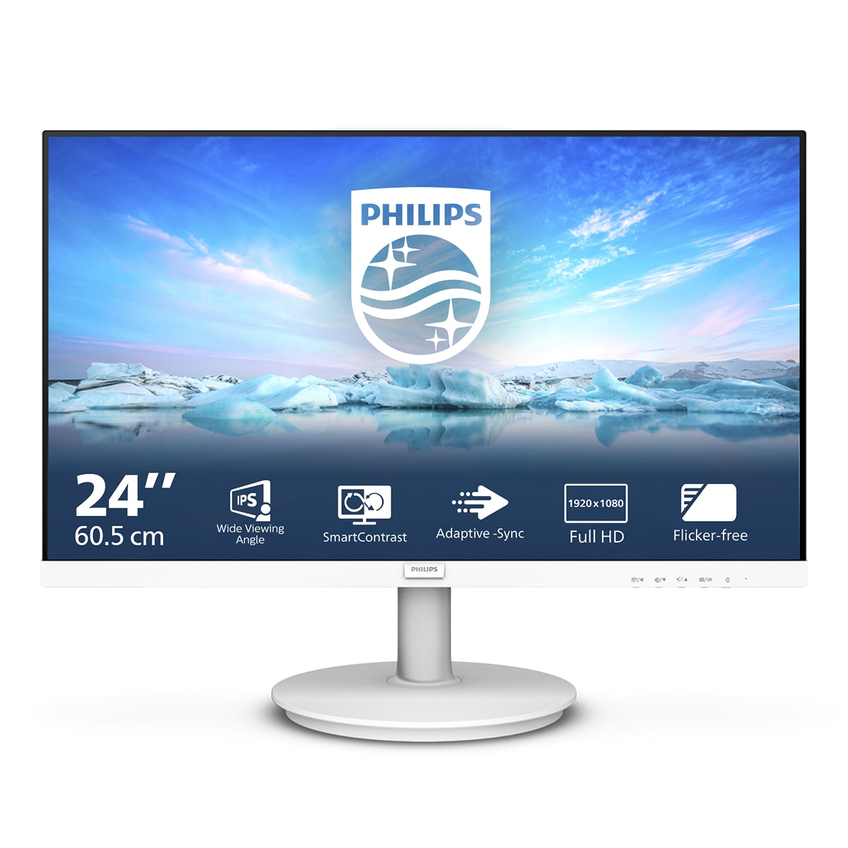 Monitor PC 60,5 cm (23,8") Philips 241V8AW/00, Full HD, 100Hz - Blanco Blanco-1
