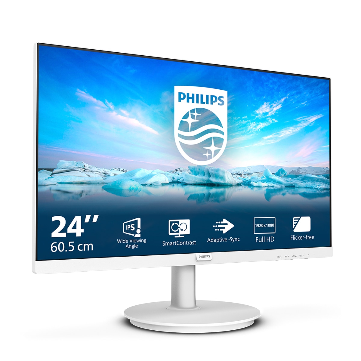 Monitor PC 60,5 cm (23,8") Philips 241V8AW/00, Full HD, 100Hz - Blanco Blanco-2