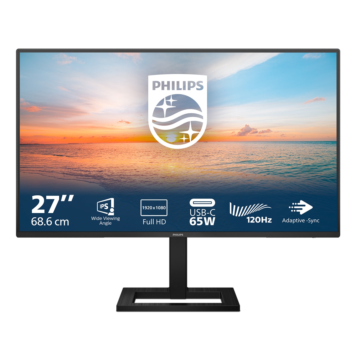 Monitor PC 68,6 cm (27") Philips 27E1N1300AE/00, Full HD, 120Hz - Negro Negro-1