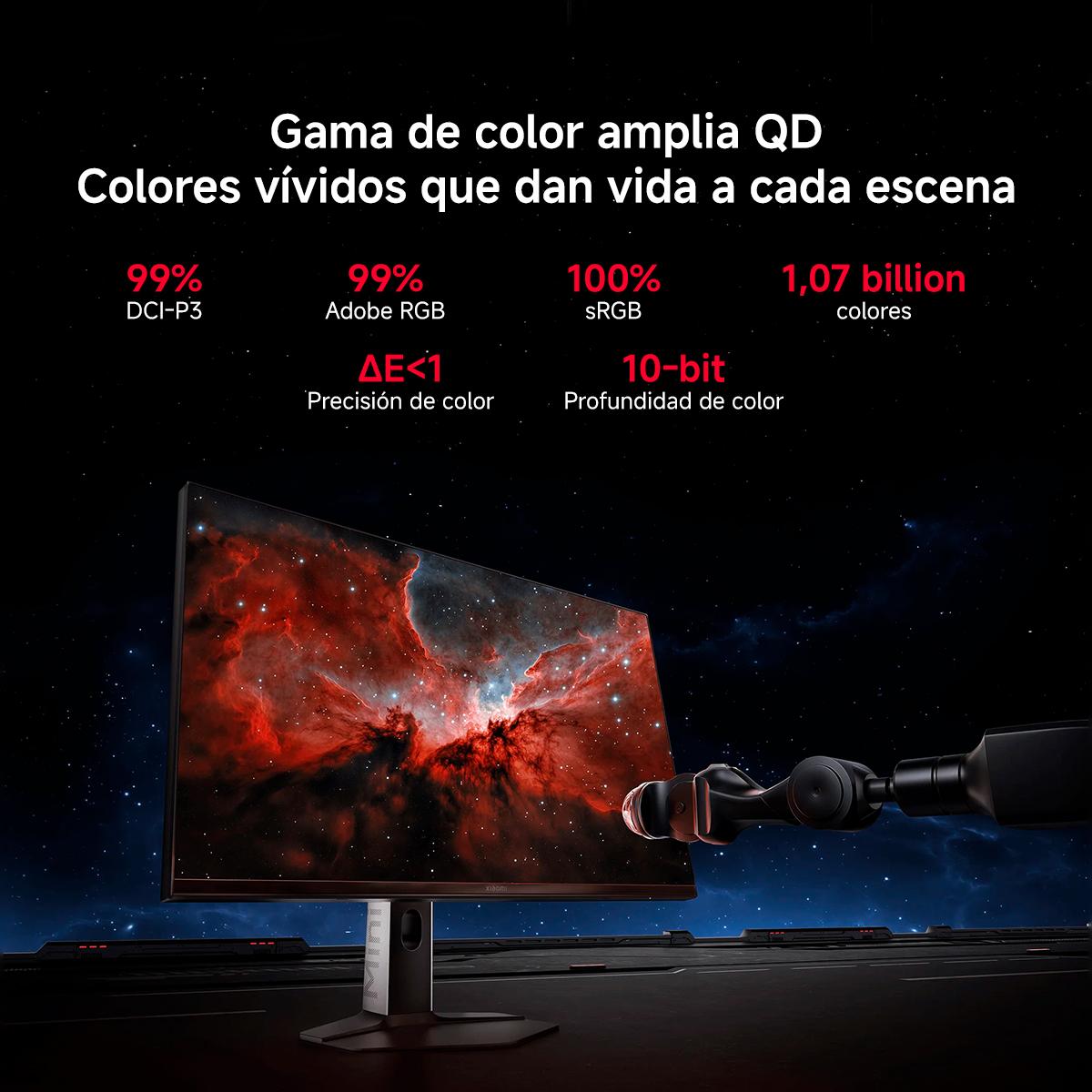 Monitor PC Gaming 69cm (27") Xiaomi G Pro 27Qi 2026, QHD Mini LED, 180Hz, FreeSync - Negro / Blanco Negro / Blanco-7