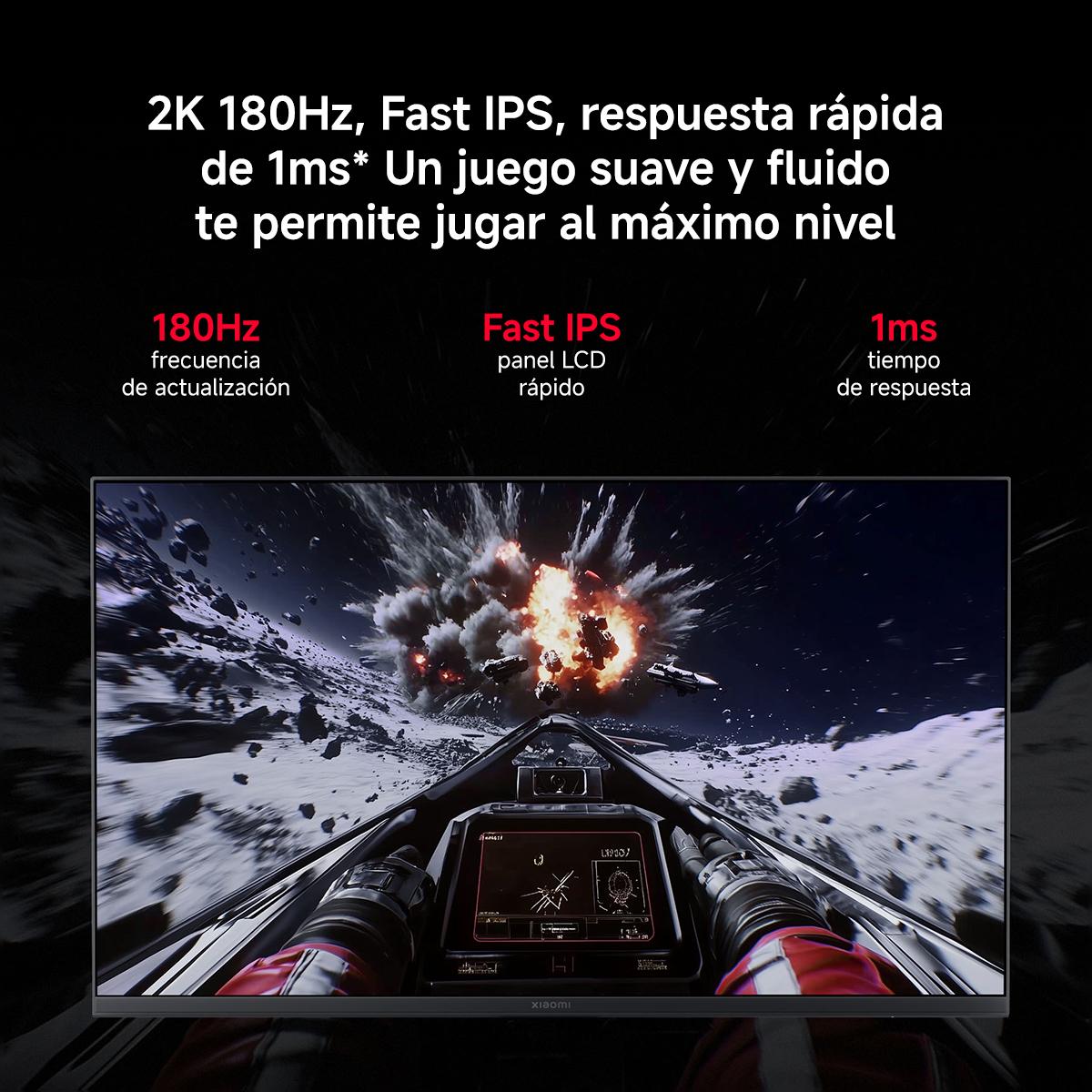Monitor PC Gaming 69cm (27") Xiaomi G Pro 27Qi 2026, QHD Mini LED, 180Hz, FreeSync - Negro / Blanco Negro / Blanco-9