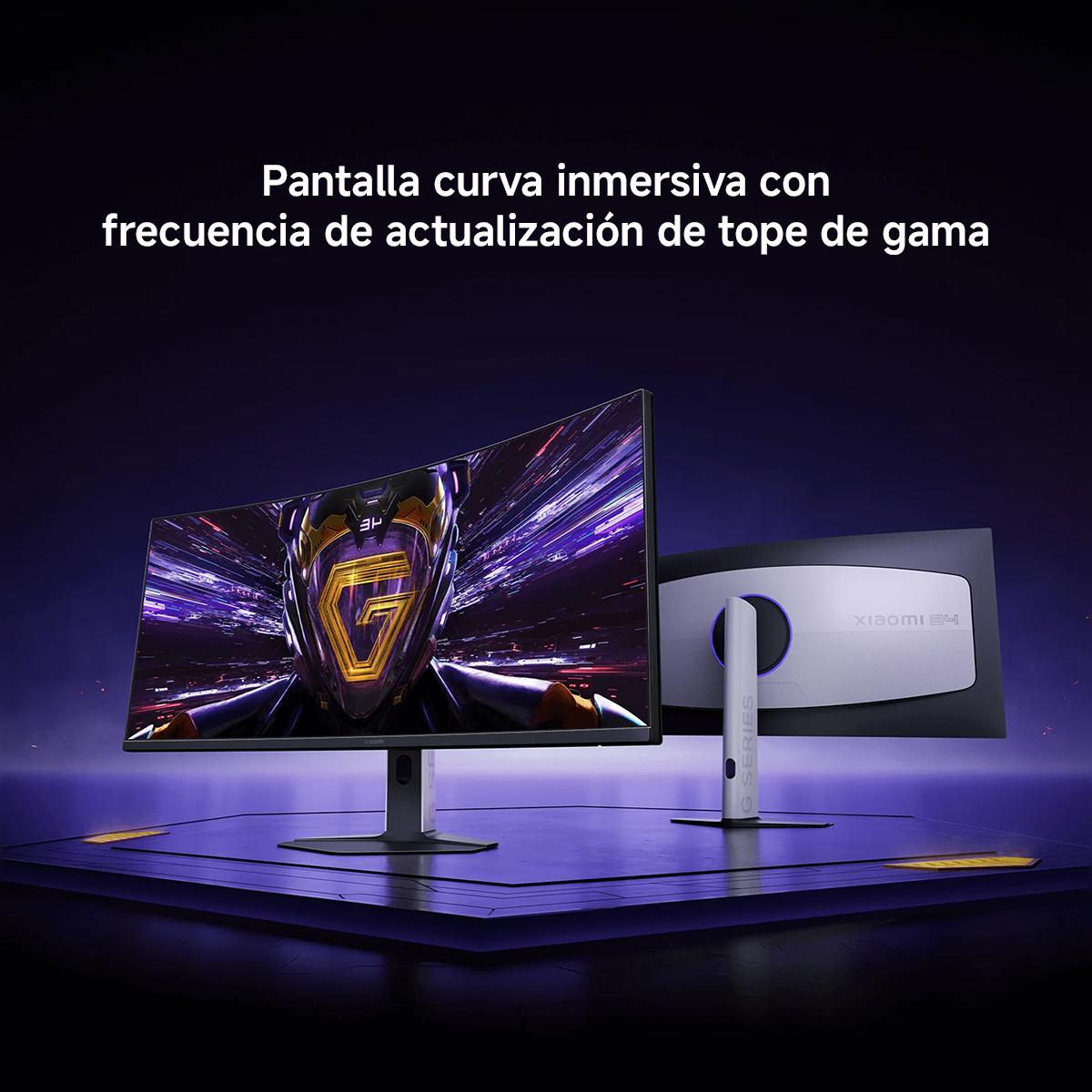 Monitor PC curvo Gaming 86cm (34") Xiaomi G34WQi 2026, WQHD, 180Hz, FreeSync Premium, TÜV Low Blue Light - Negro / Blanco Negro / Blanco-12
