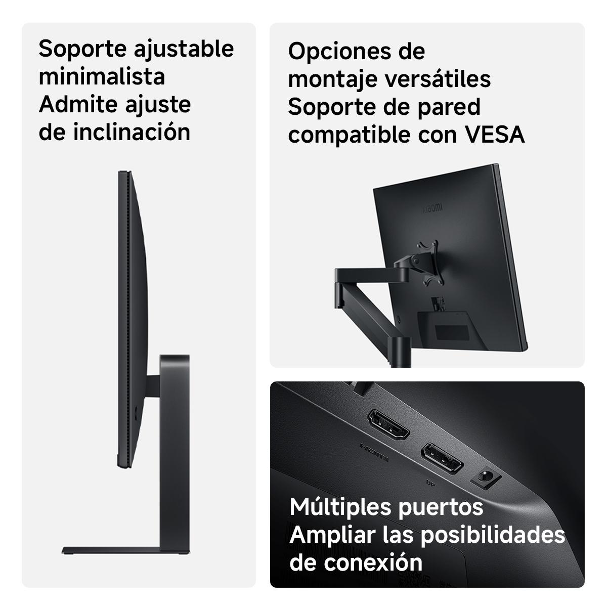 Monitor PC 69cm (27") Xiaomi A27i, 2026, Full HD, 144Hz, FreeSync, HDR10, IPS, TÜV Low Blue Light Certification - Negro Negro-7