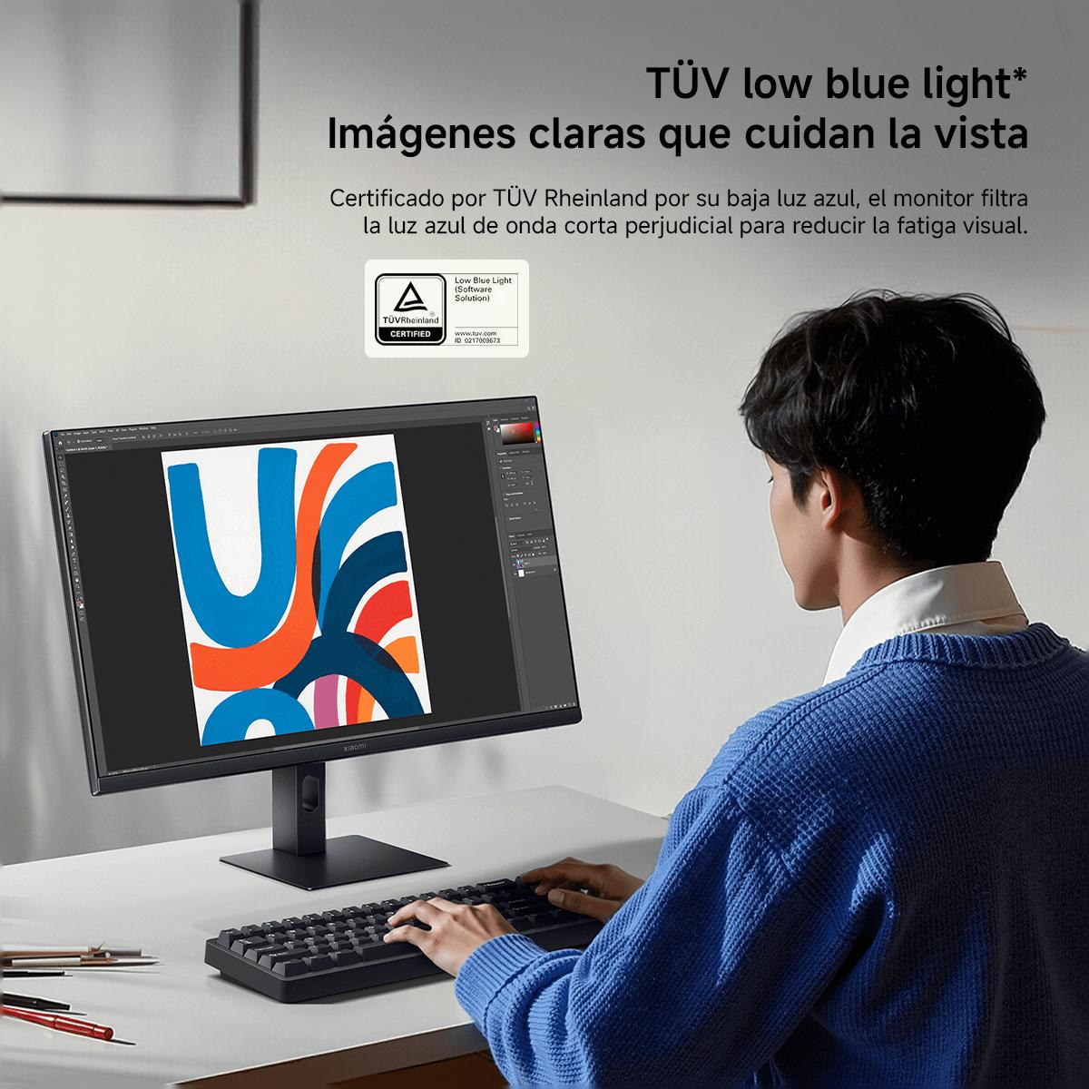 Monitor PC 69cm (27") Xiaomi A27i, 2026, Full HD, 144Hz, FreeSync, HDR10, IPS, TÜV Low Blue Light Certification - Negro Negro-9