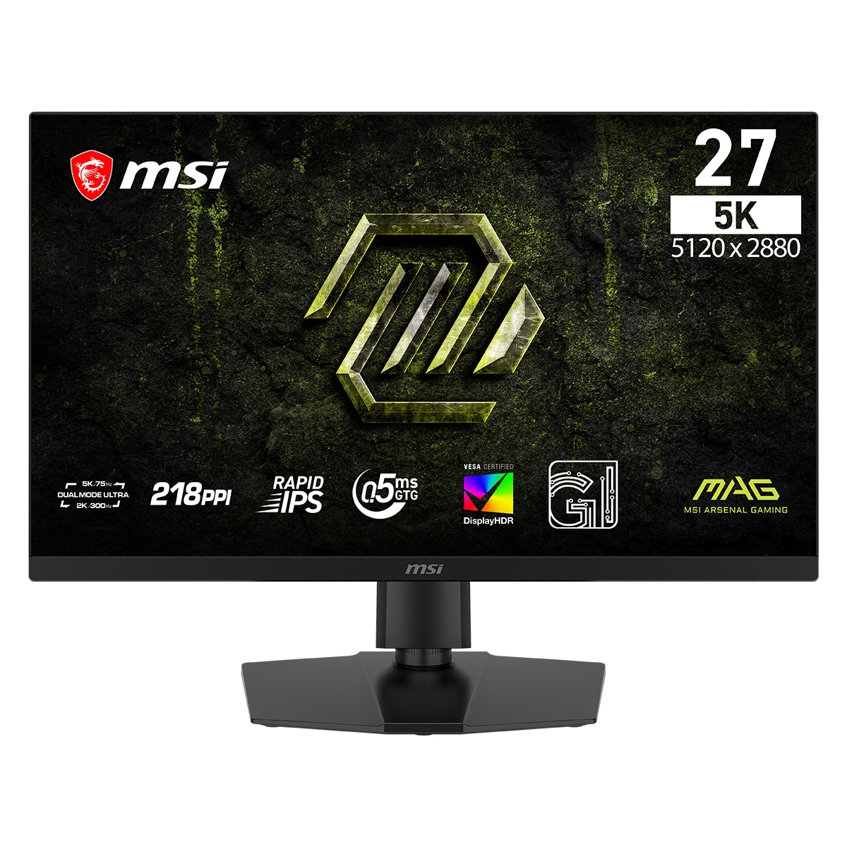 Imagen 0 de Monitor PC Gaming 68,32 cm (26,9") MSI MAG 271KPD7, 300 Hz, 5K Negro