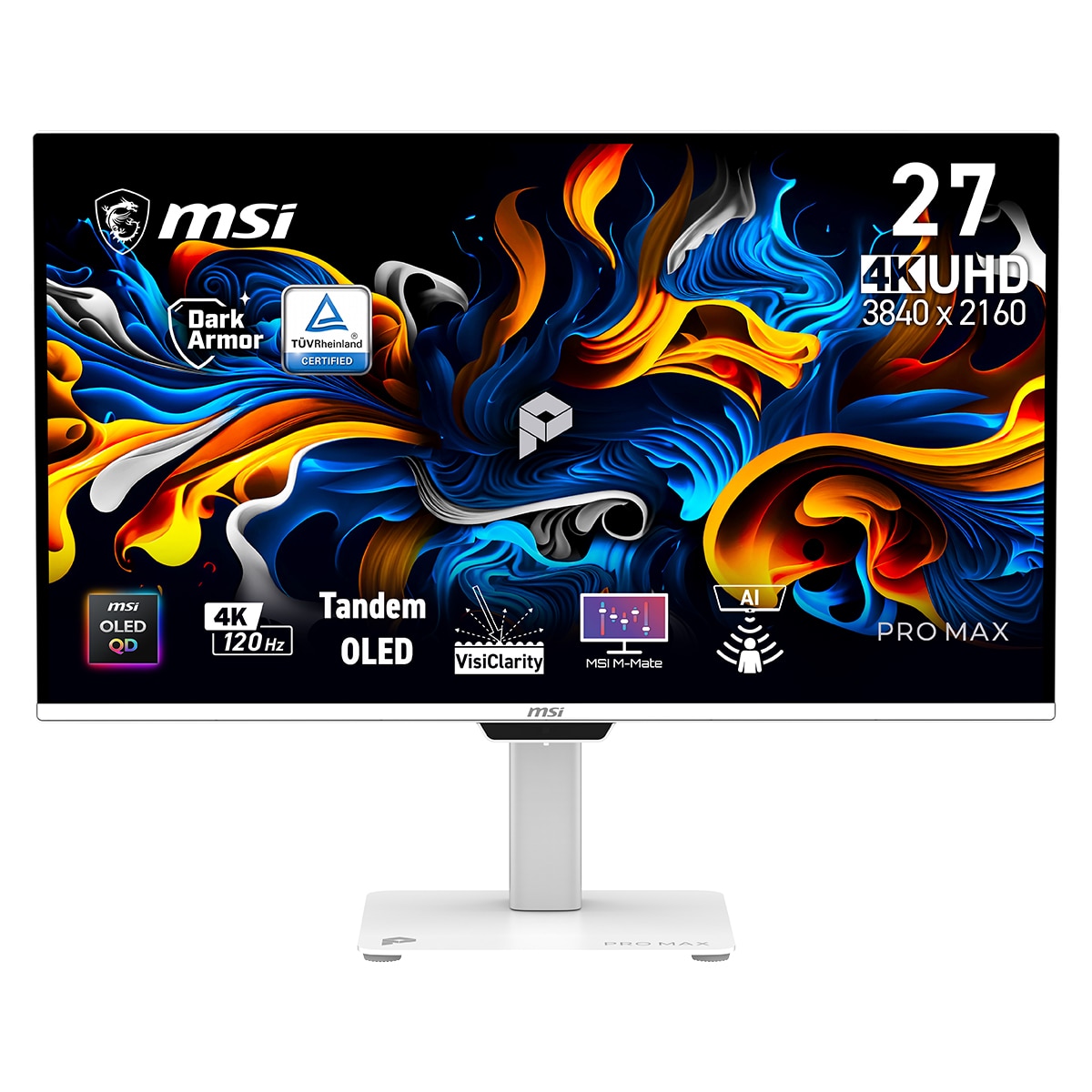 Monitor PC 67,3 cm (26,5") MSI PRO MAX 271UPXW12I, 120 Hz, 4K UHD - Blanco Blanco-1