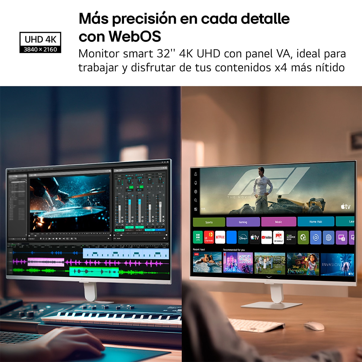 Monitor PC 80 cm (31,5") LG MyView Smart Monitor 32U501SB, 120 Hz, Full HD - Blanco Blanco-3