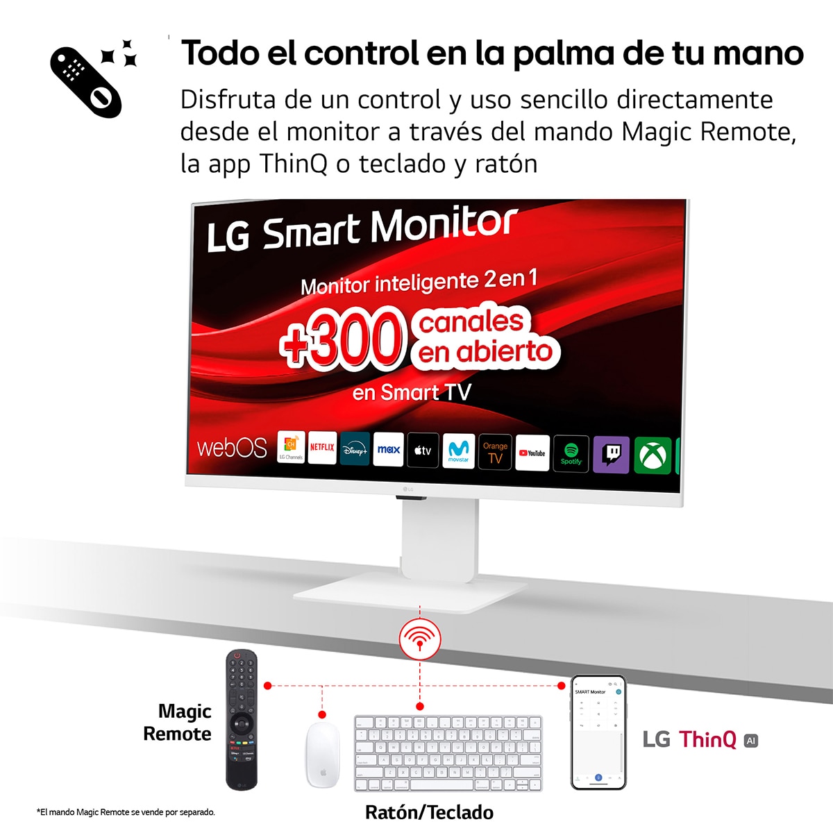 Monitor PC 80 cm (31,5") LG MyView Smart Monitor 32U501SB, 120 Hz, Full HD - Blanco Blanco-7