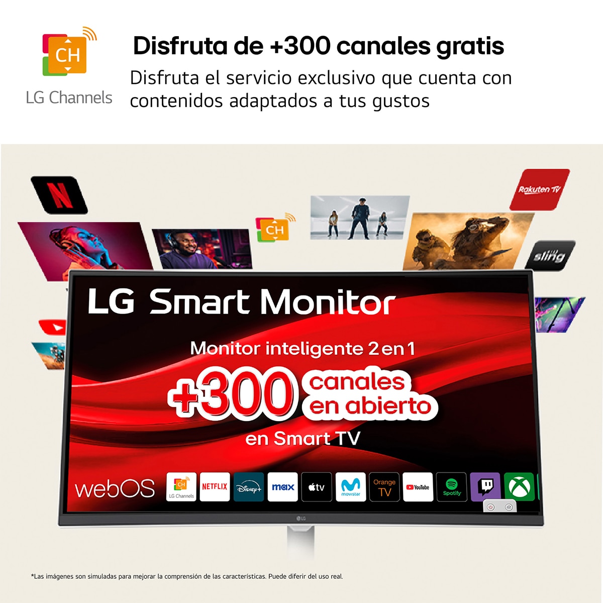 Monitor PC 80 cm (31,5") LG MyView Smart Monitor 32U501SB, 120 Hz, Full HD - Blanco Blanco-11