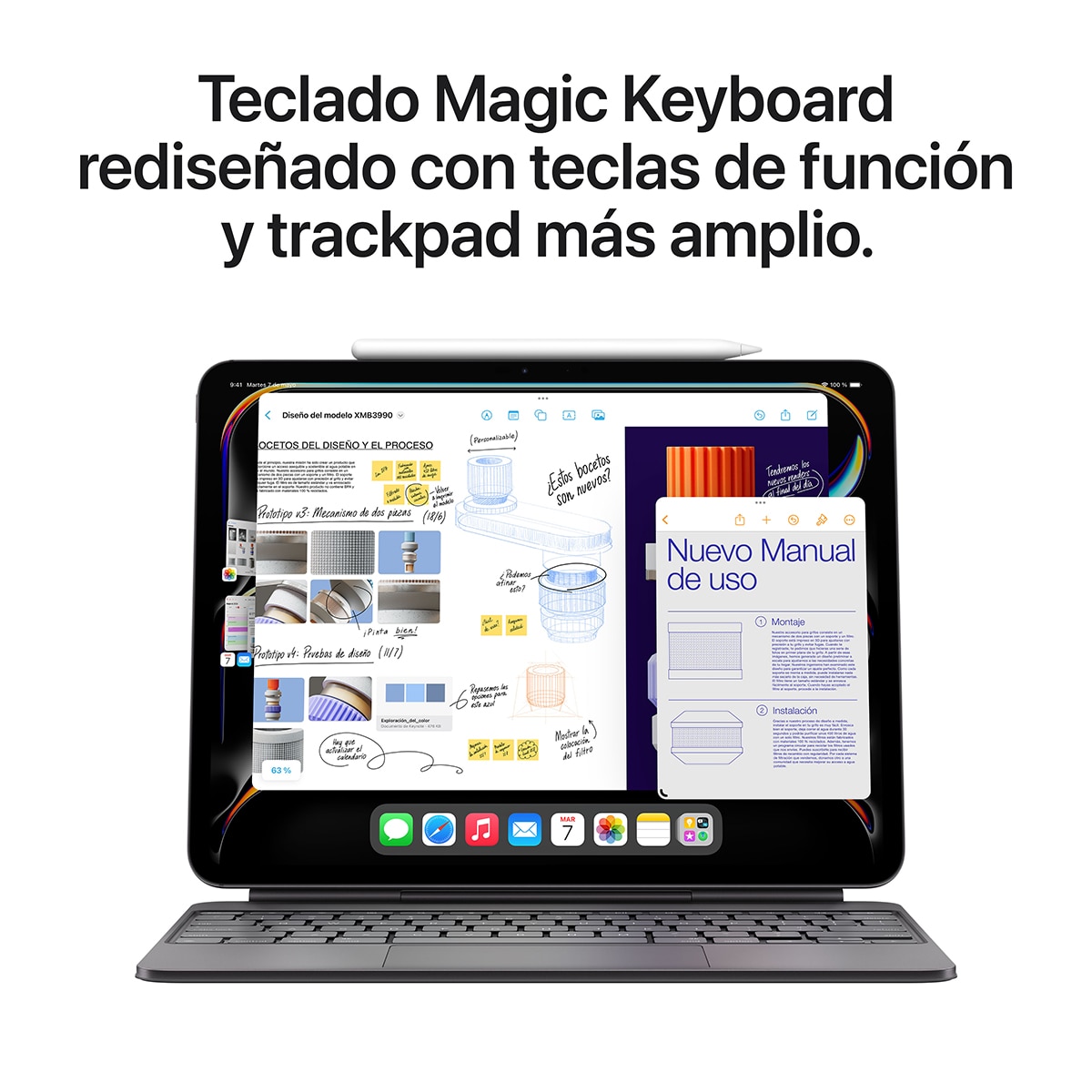 Apple iPad Pro 13" (2024) M4, Wi-Fi + Cellular - Plata vidrio nanotexturizado 1 TB + 16 GB RAM Plata vidrio nanotexturizado-10