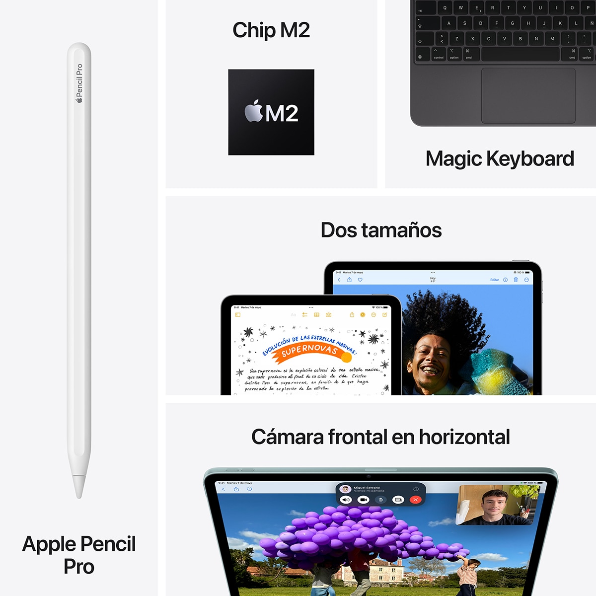 Apple iPad Air 13" (2024) M2, Wi-Fi + Cellular Azul-9