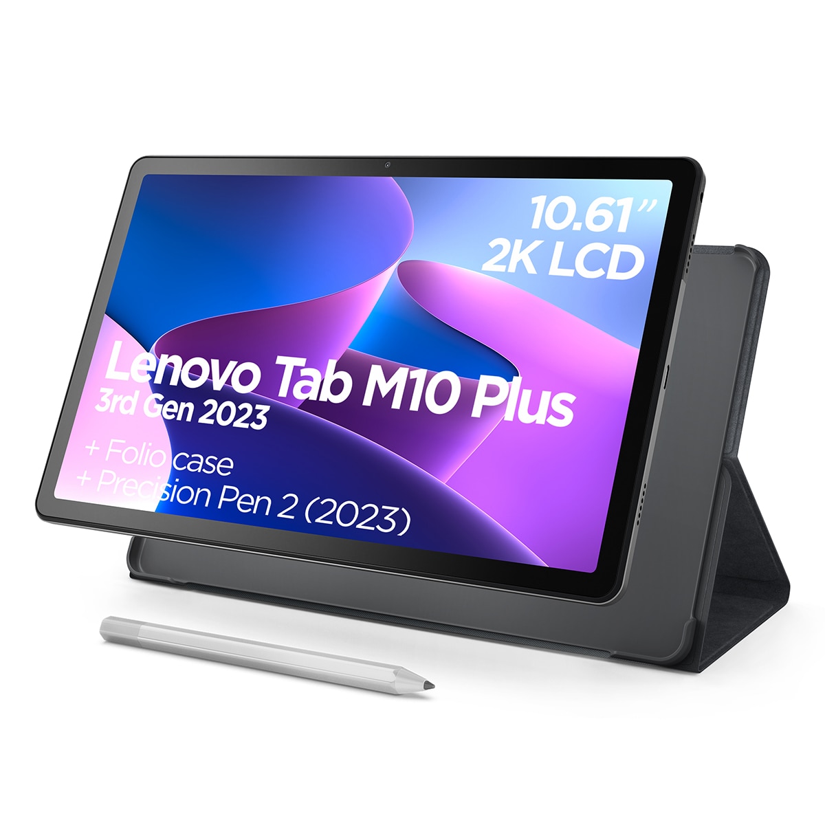 Tablet Lenovo Tab M10 Plus (3.ª generación) 4GB + 128 GB, 10,6" IPS 2K + Funda + Pen Gris Tormenta-1