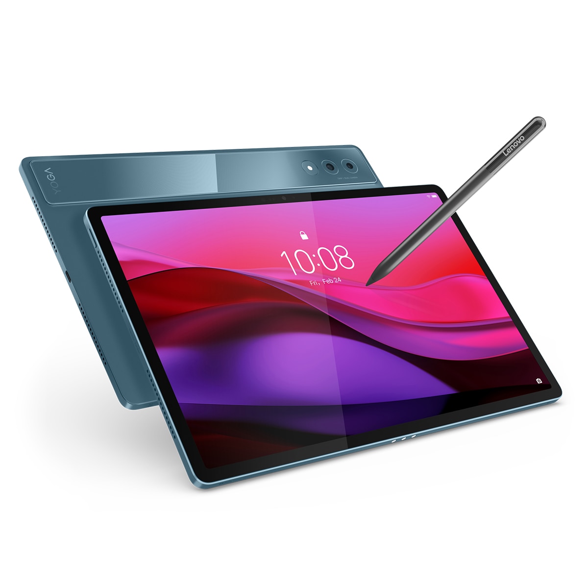 Tablet Lenovo Yoga Tab Plus, 16GB + 256GB, 12,7" 3K, Wi-Fi + Teclado y Lápiz Tab Pen Pro Verde azulado-2
