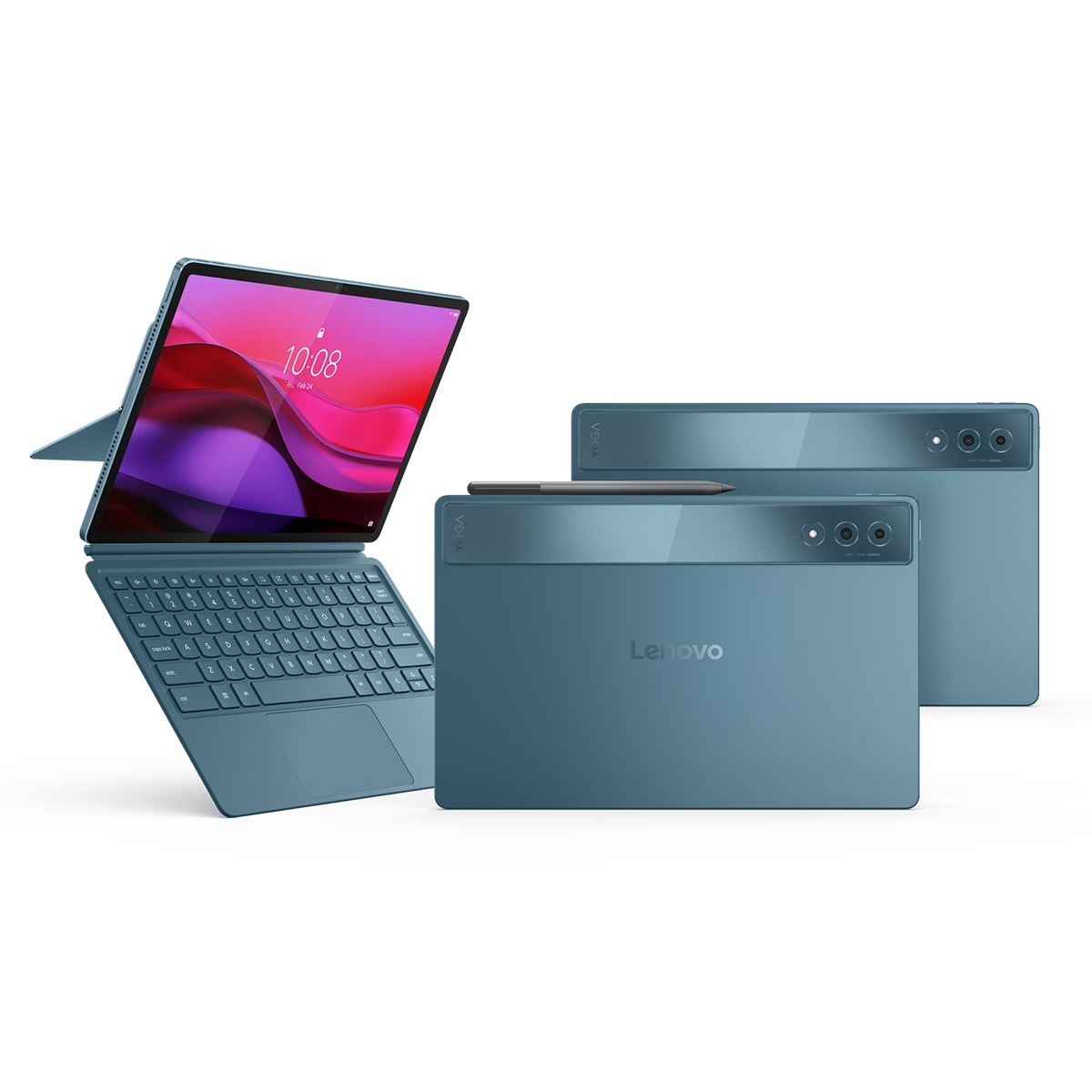 Tablet Lenovo Yoga Tab Plus, 16GB + 256GB, 12,7" 3K, Wi-Fi + Teclado y Lápiz Tab Pen Pro Verde azulado-8