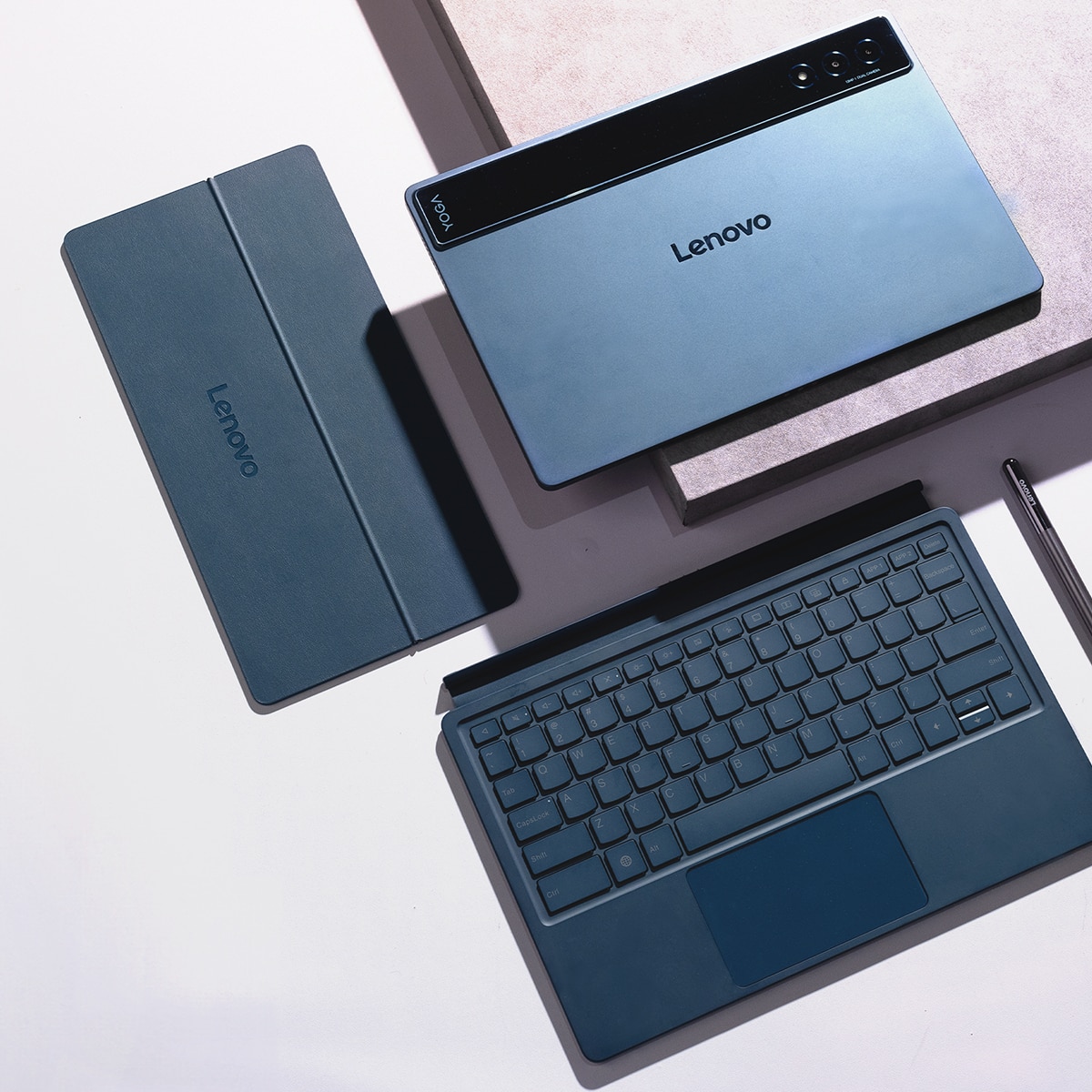 Tablet Lenovo Yoga Tab Plus, 16GB + 256GB, 12,7" 3K, Wi-Fi + Teclado y Lápiz Tab Pen Pro Verde azulado-17