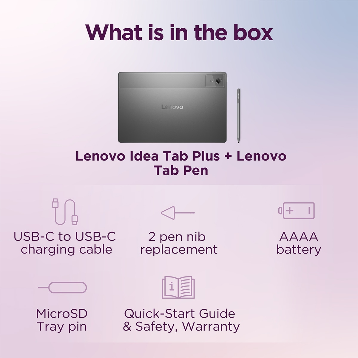 Tablet Lenovo Idea Tab Plus 8GB + 256GB, 12,1" Gris Lunar-7