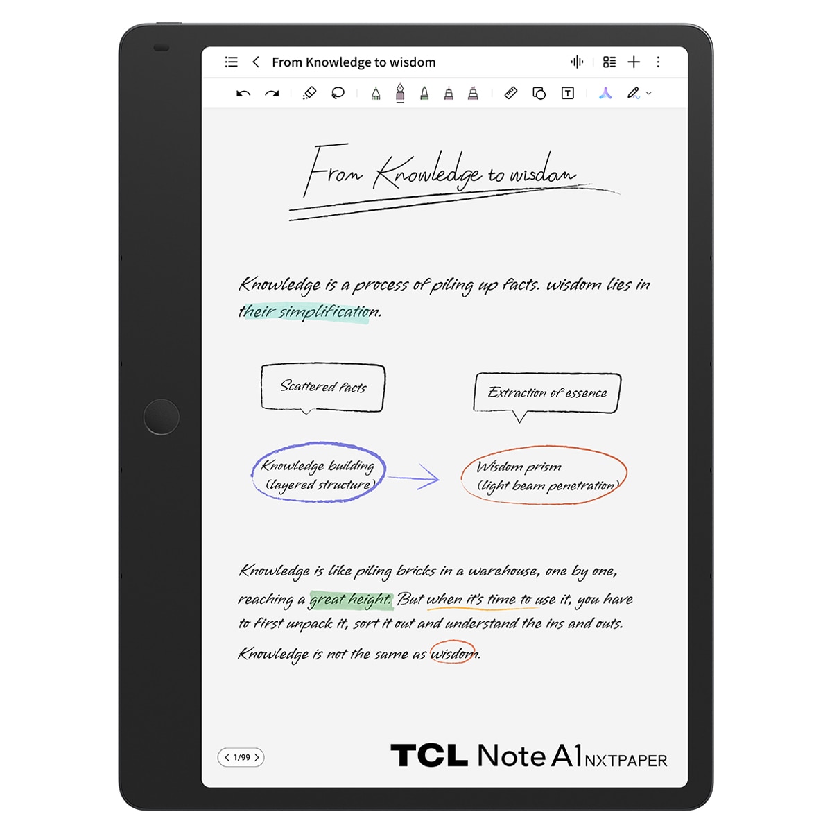 Imagen 0 de Tablet TCL Note A1 NXTPAPER 11, 256GB + 8GB, 11,45'', Wi-Fi, con T-Pen Pro y funda