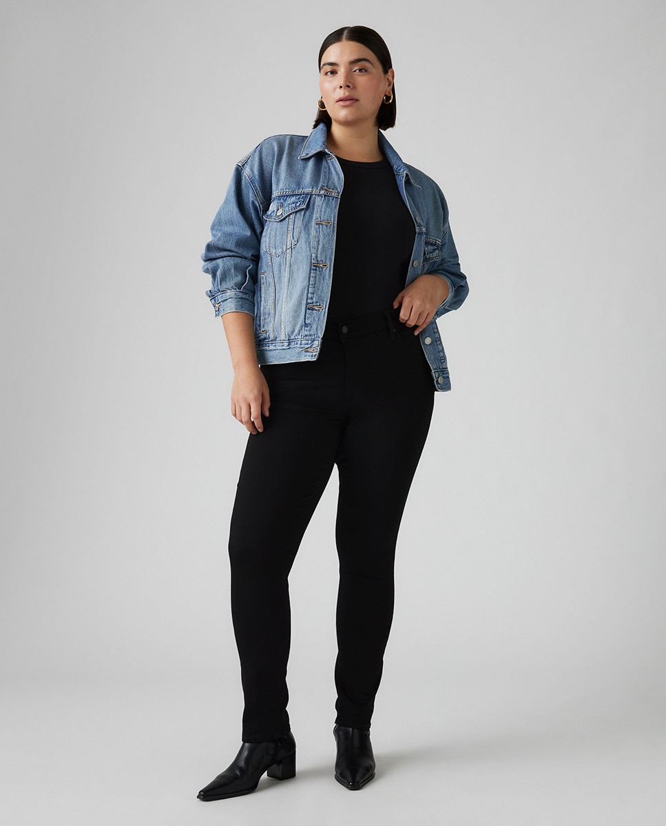 Jeans 311 skinny com cintura subida Preto-1