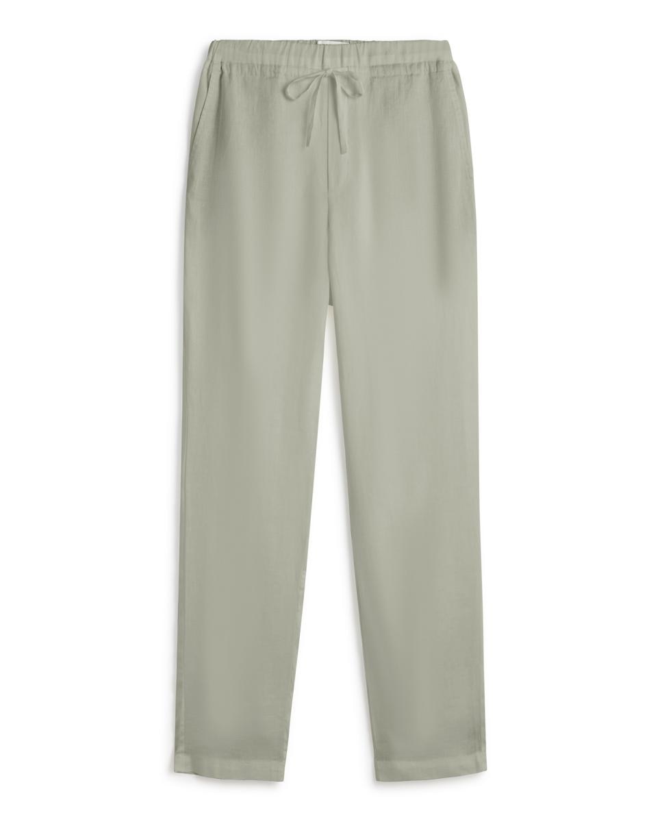 Joggers sem Bolsos Laterais e Design Liso Verde-claro-4