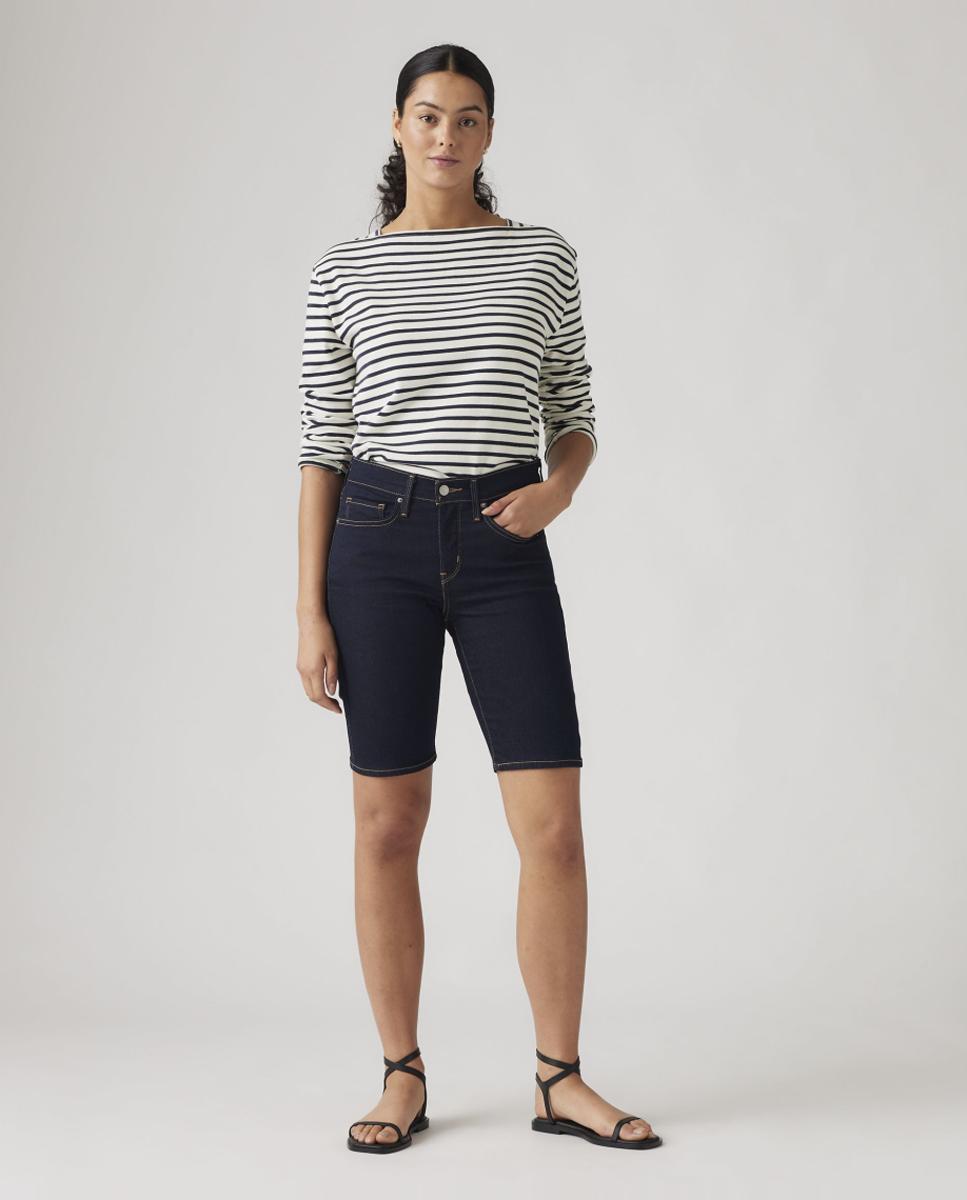 Imagem 0 de Bermudas de Ganga Shaping de Cintura Média