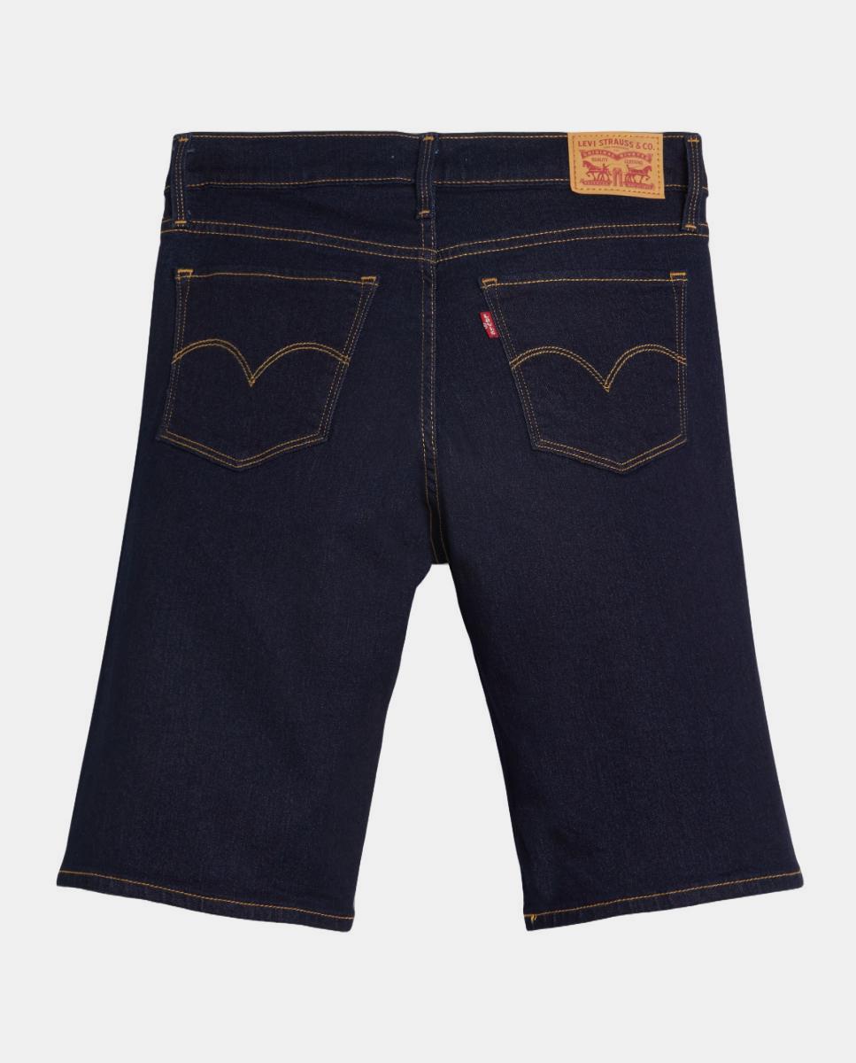 Bermudas de Ganga Shaping de Cintura Média Azul-índigo-6