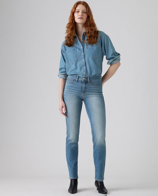 Imagen 0 de Vaquero recto 314™ Shaping Straight de mujer tiro medio