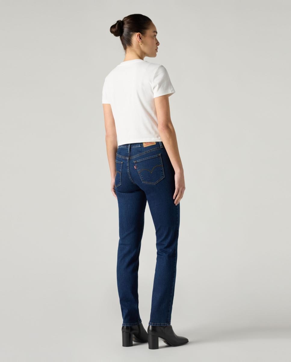 Jeans Straight 312™ Shaping Slim de Cintura Média Azul-índigo-3