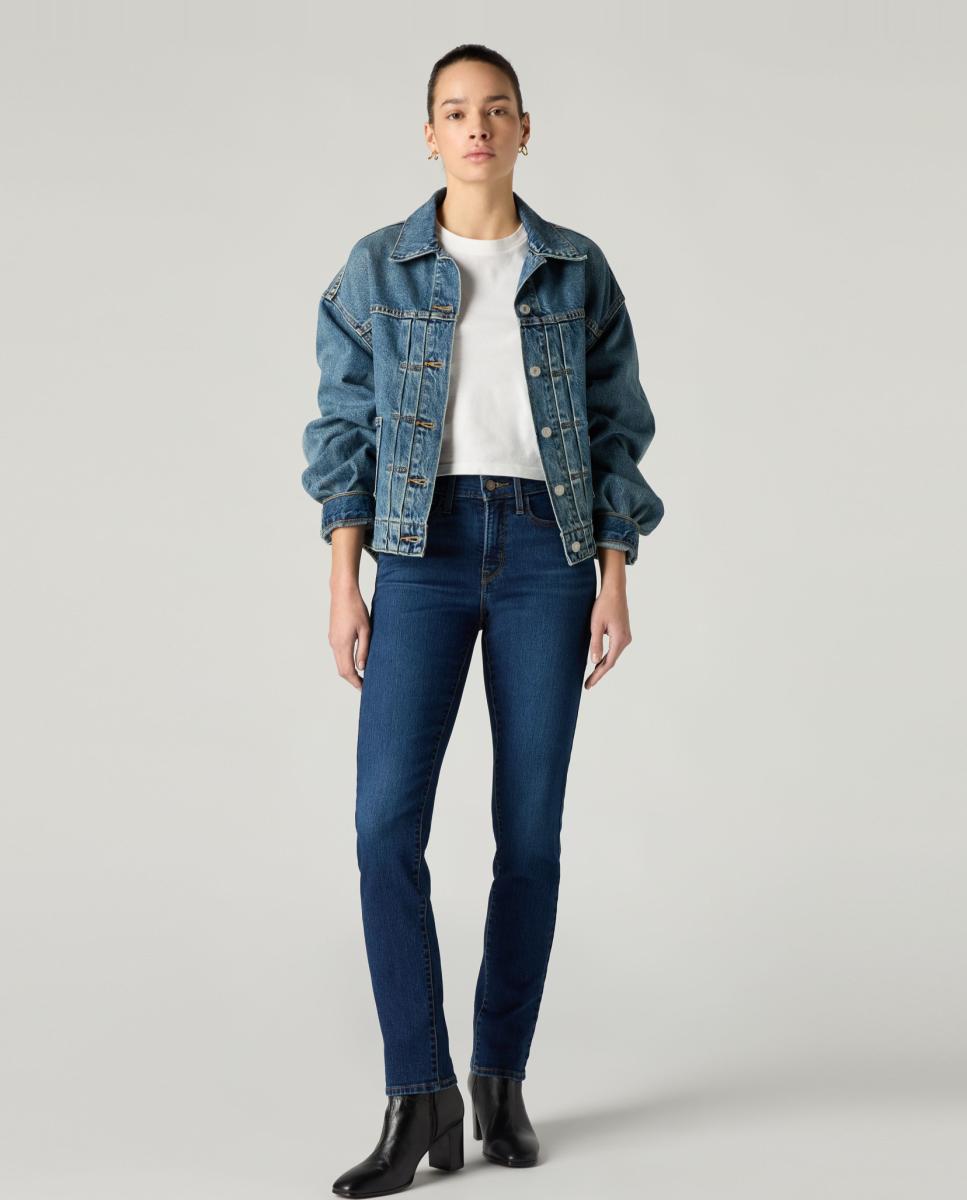 Jeans Straight 312™ Shaping Slim de Cintura Média Azul-índigo-7