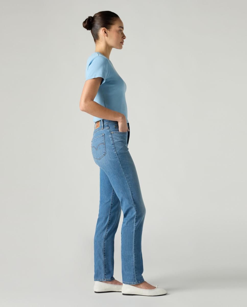 Jeans Straight 312™ Shaping Slim de Cintura Média Azul-4