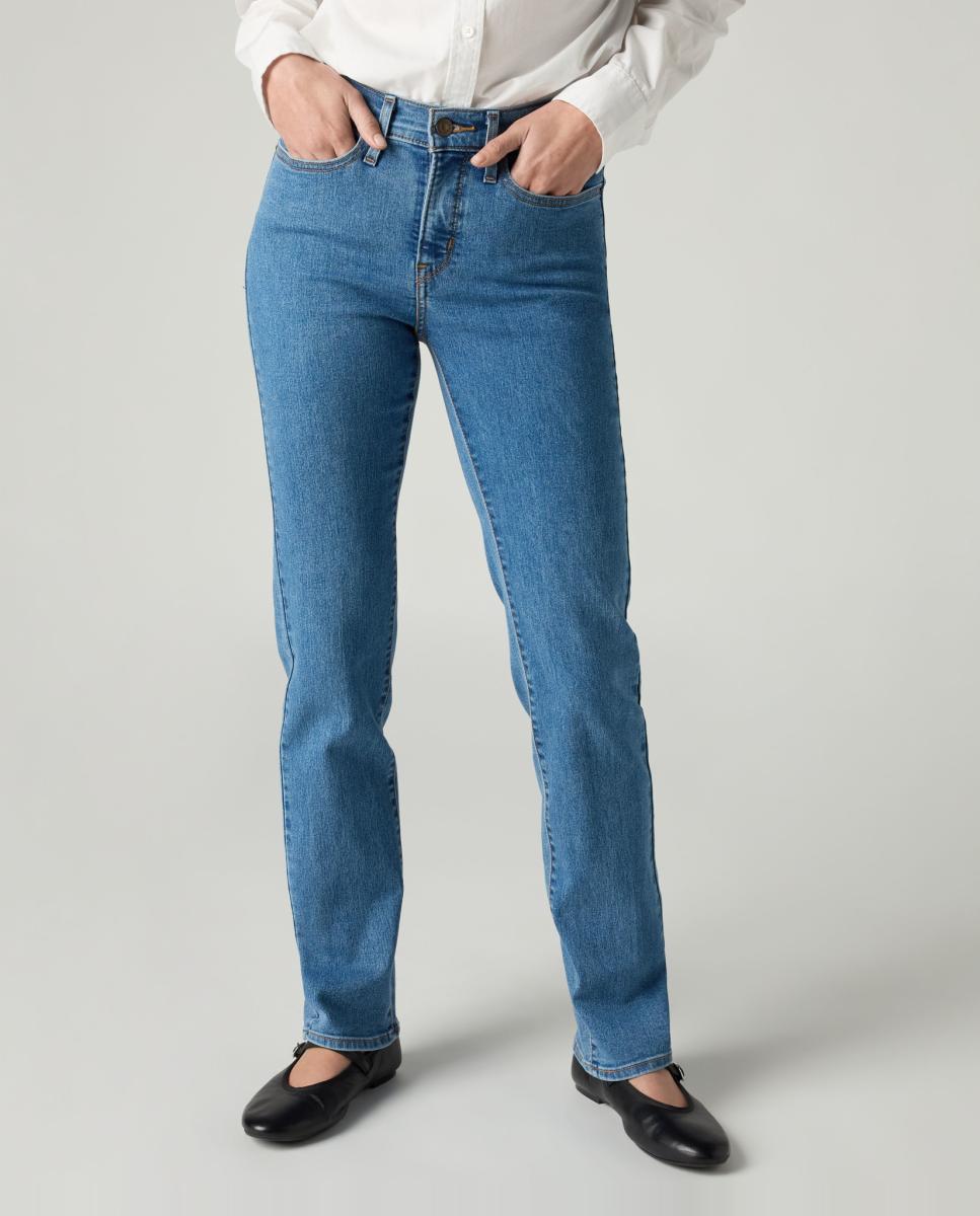 Jeans Straight 314™ Shaping Straight de Cintura Média Azul-2