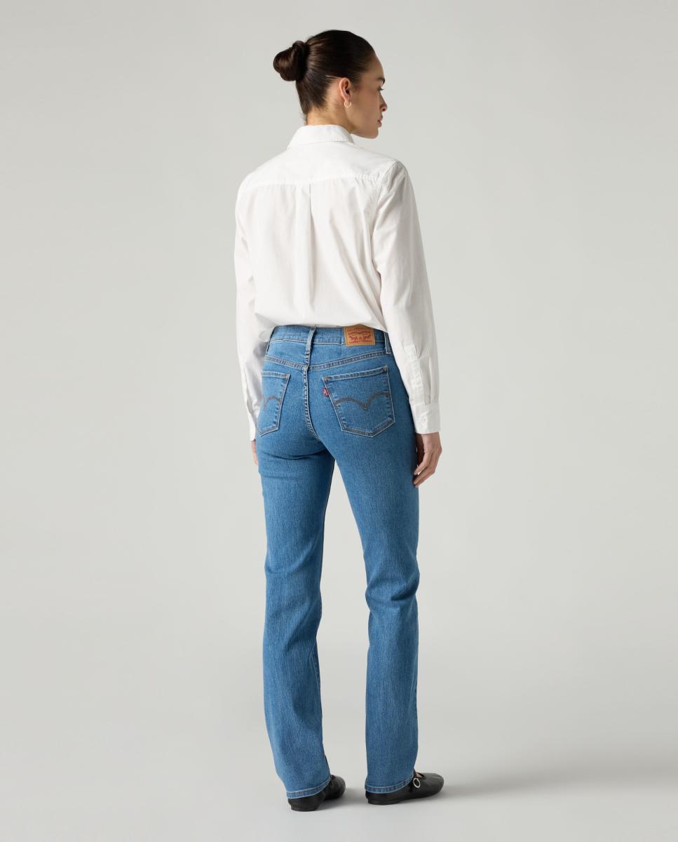 Jeans Straight 314™ Shaping Straight de Cintura Média Azul-3