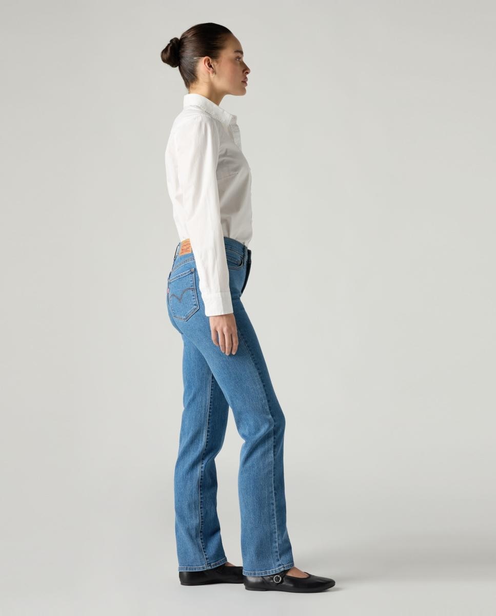 Jeans Straight 314™ Shaping Straight de Cintura Média Azul-4