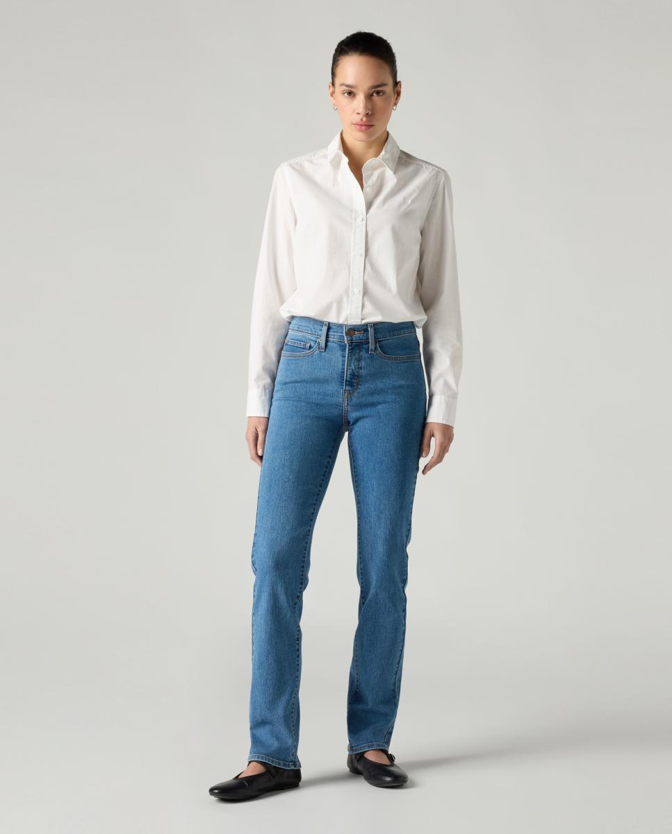 Jeans Straight 314™ Shaping Straight de Cintura Média Azul-7