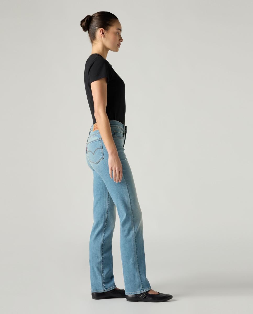 Jeans Straight 314™ Shaping Straight de Cintura Média Azul-claro-4