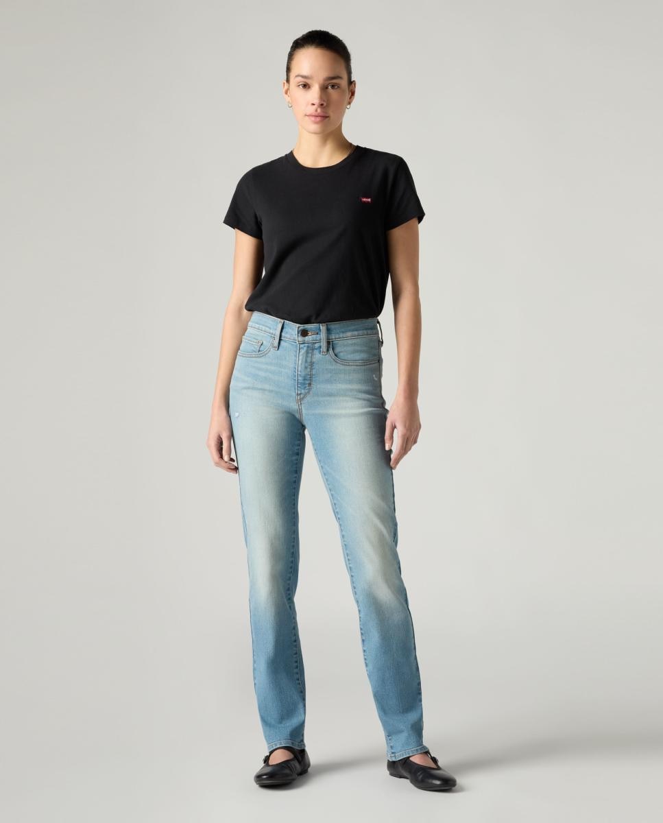 Jeans Straight 314™ Shaping Straight de Cintura Média Azul-claro-7
