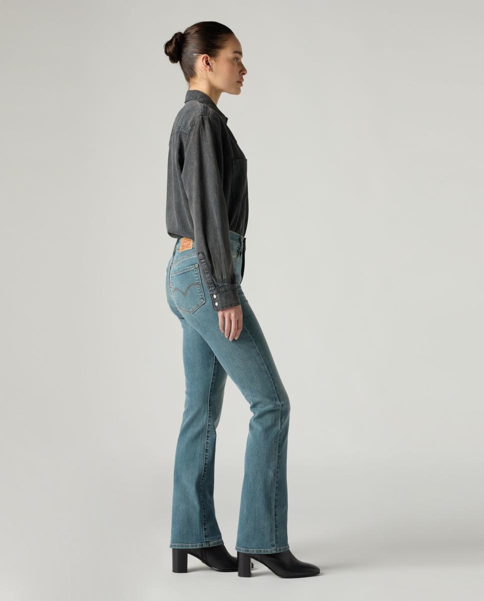 Jeans à Boca de Sino 315? Shaping Bootcut de Cintura Média Azul-4