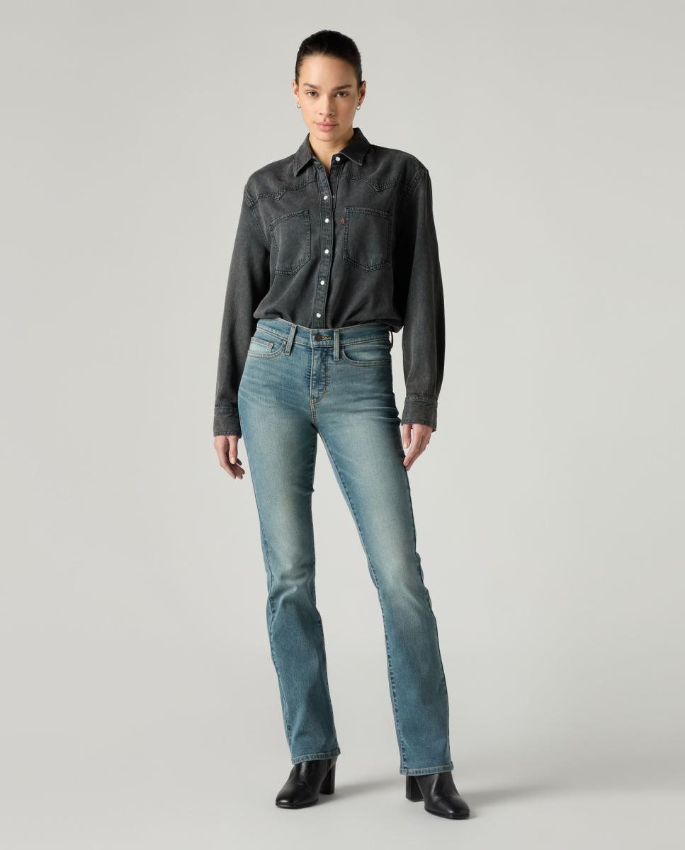 Jeans à Boca de Sino 315? Shaping Bootcut de Cintura Média Azul-7