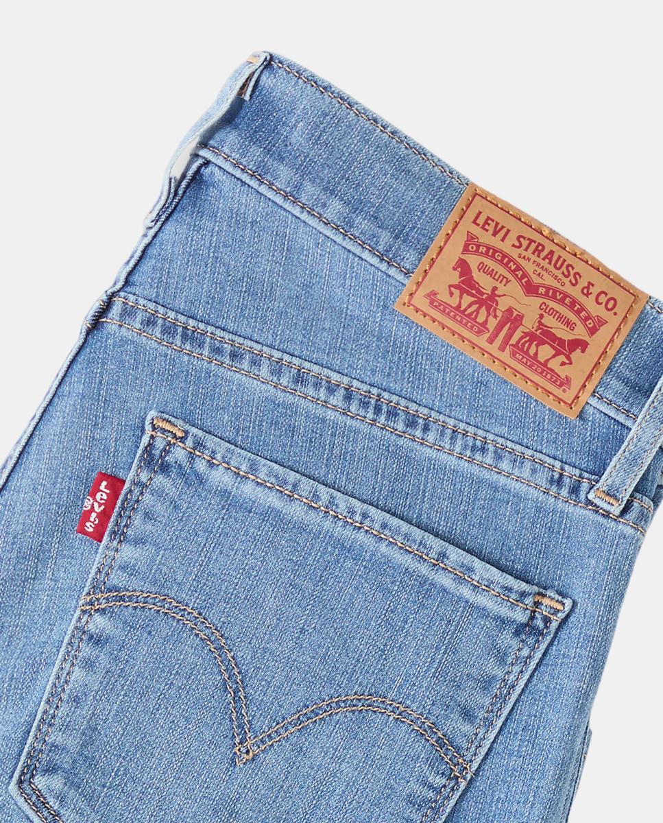 Jeans Straight 318™ Shaping Wide Leg de Cintura Média Azul-6