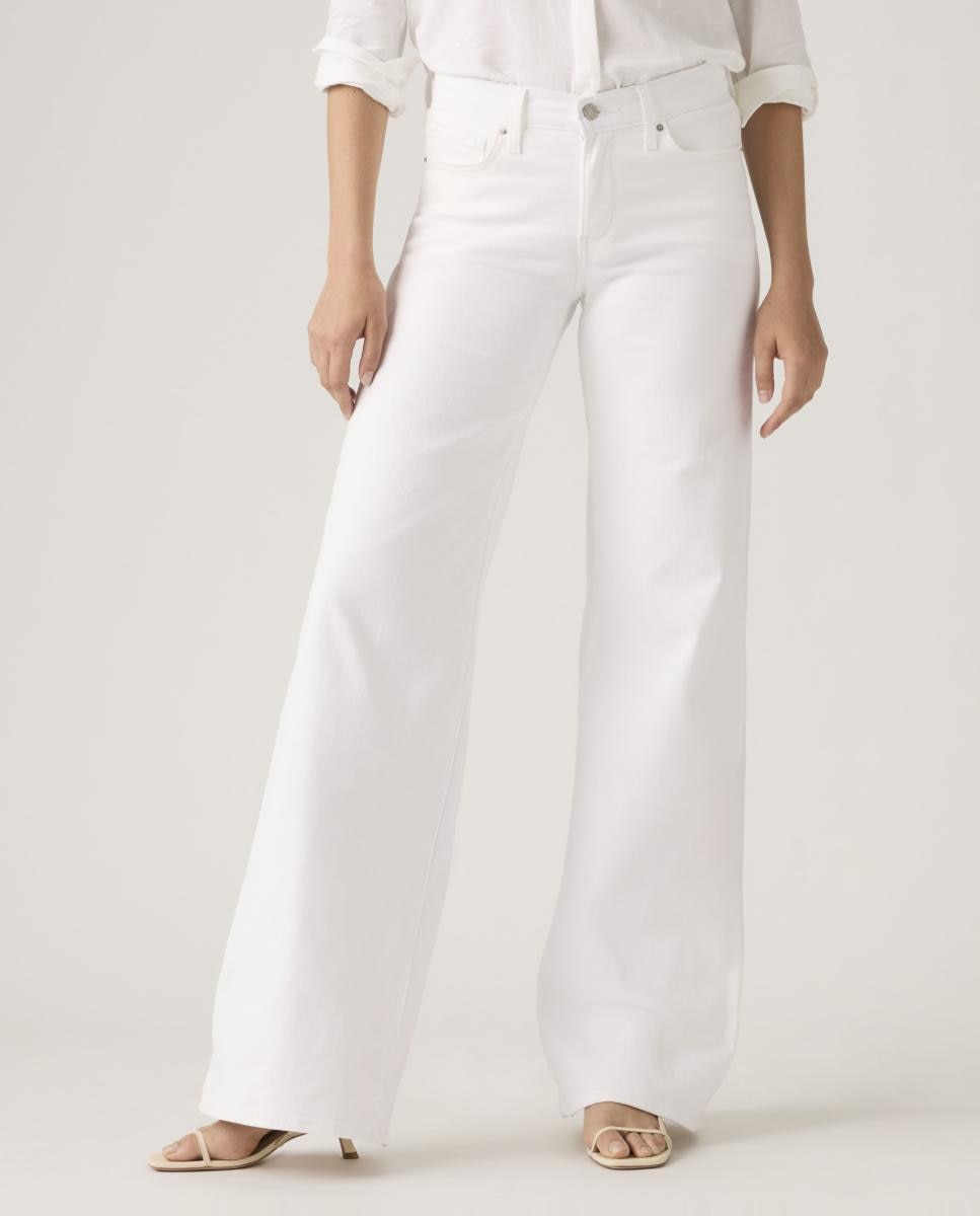 Jeans Straight 318™ Shaping Wide Leg de Cintura Média Branco-2