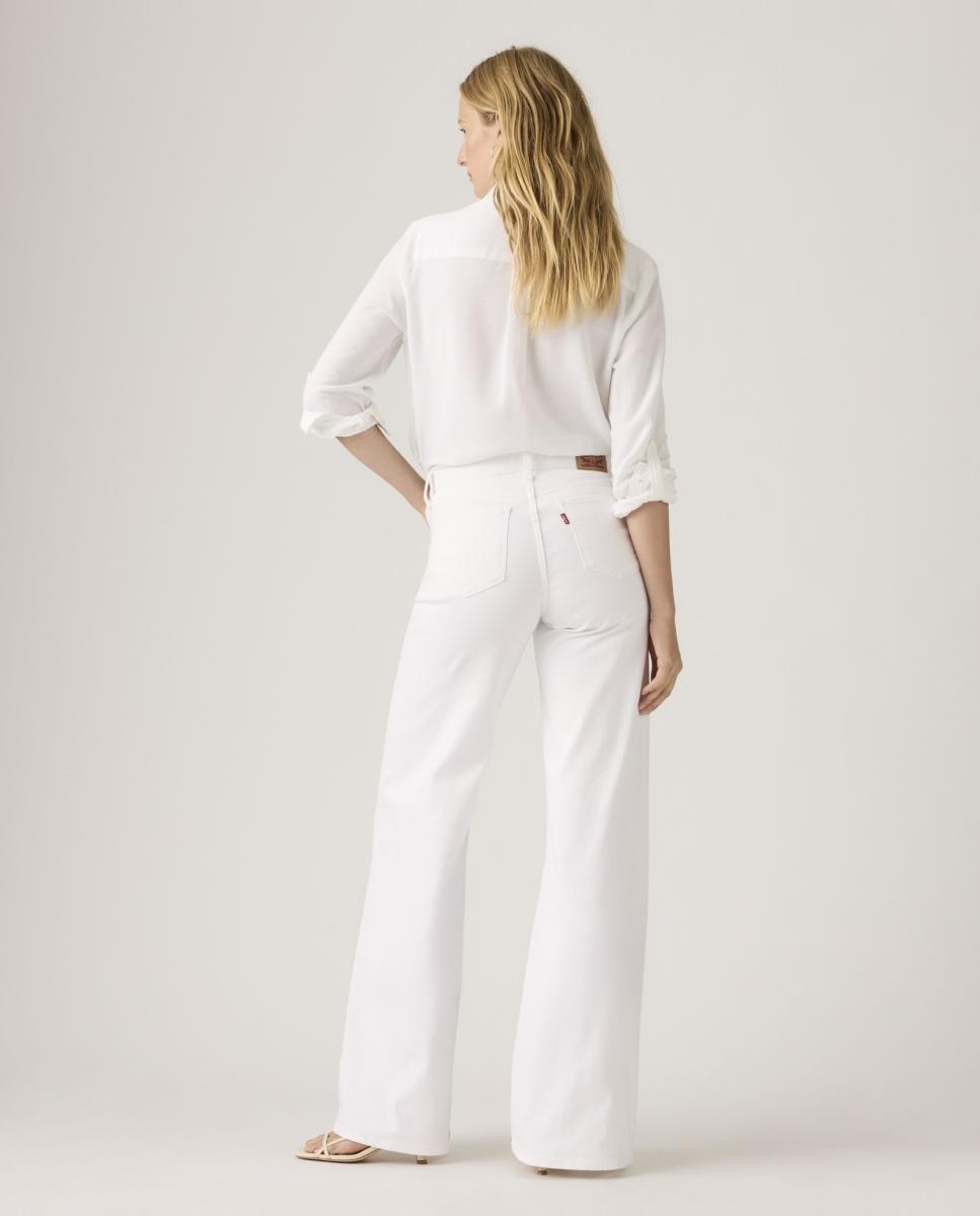 Jeans Straight 318™ Shaping Wide Leg de Cintura Média Branco-3