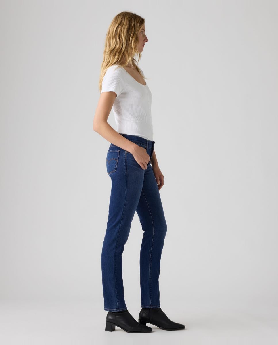 Jeans Straight 312? Shaping Slim com Cintura Média Azul-índigo-5