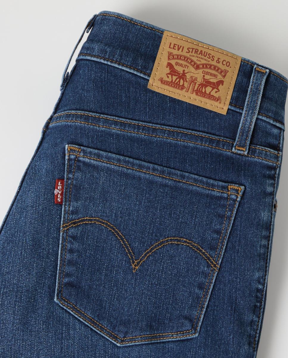 Jeans Straight 312? Shaping Slim com Cintura Média Azul-índigo-7