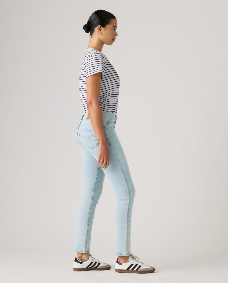 Jeans Straight 312? Shaping Slim com Cintura Média Azul-claro-5